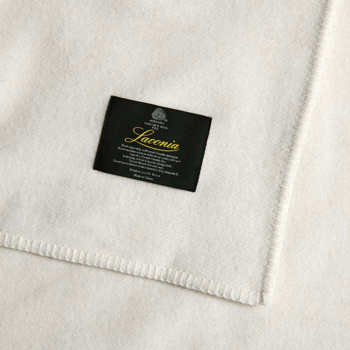 Laconia 400GSM Premium Australian Pure Wool Blanket Natural Queen V442-HIN-BLANKET-LACONIAWOOL-NATURAL-QS
