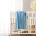 Little Gem Lyla Blue Cotton Baby Blanket 75 x 100 cm V442-HIN-BLANKET-LYLABABY-BLUE-CT