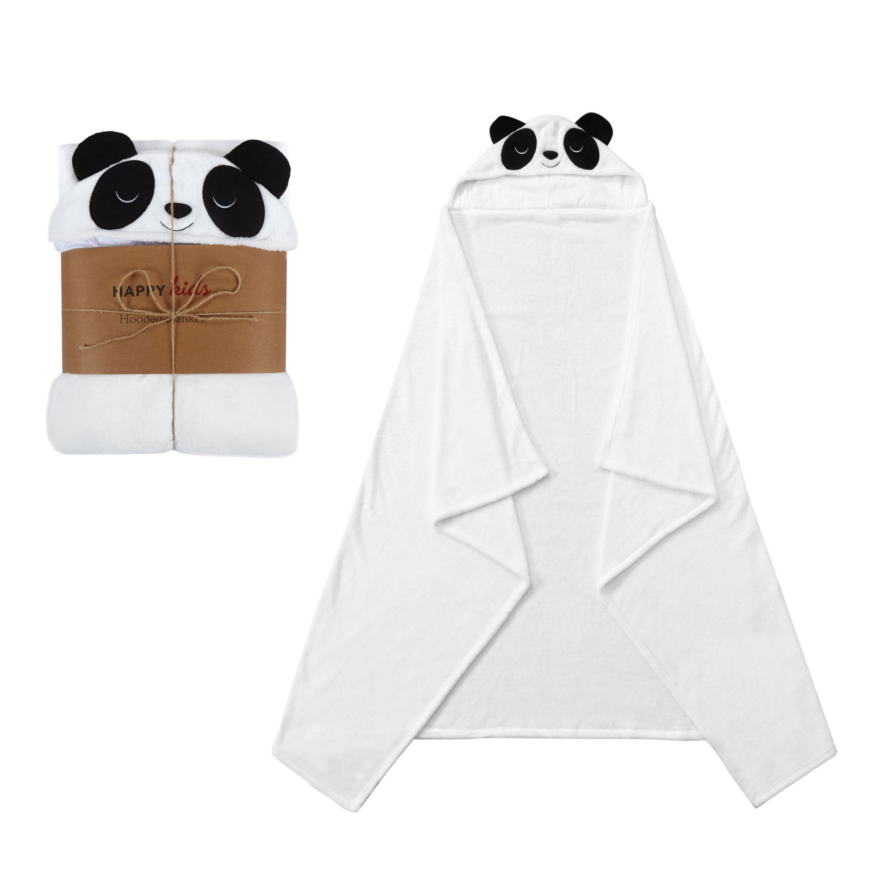 Happy Kids Panda Hooded Blanket V442-HIN-BLANKET-PANDA-WHITE-SH