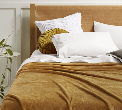 Accessorize Super Soft Blanket Queen/King Gold Harmony V442-HIN-BLANKET-SUPERSOFT-GOLDHARMONY-QS