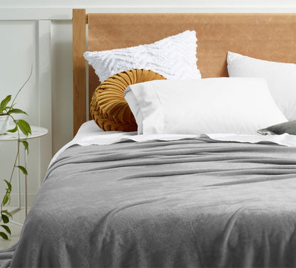 Accessorize Super Soft Blanket Queen/King Grey V442-HIN-BLANKET-SUPERSOFT-GREY-QS