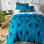 Accessorize Aster Washed Cotton Comforter Set Queen V442-HIN-COMFORTER-ASTER-BLUE-QS