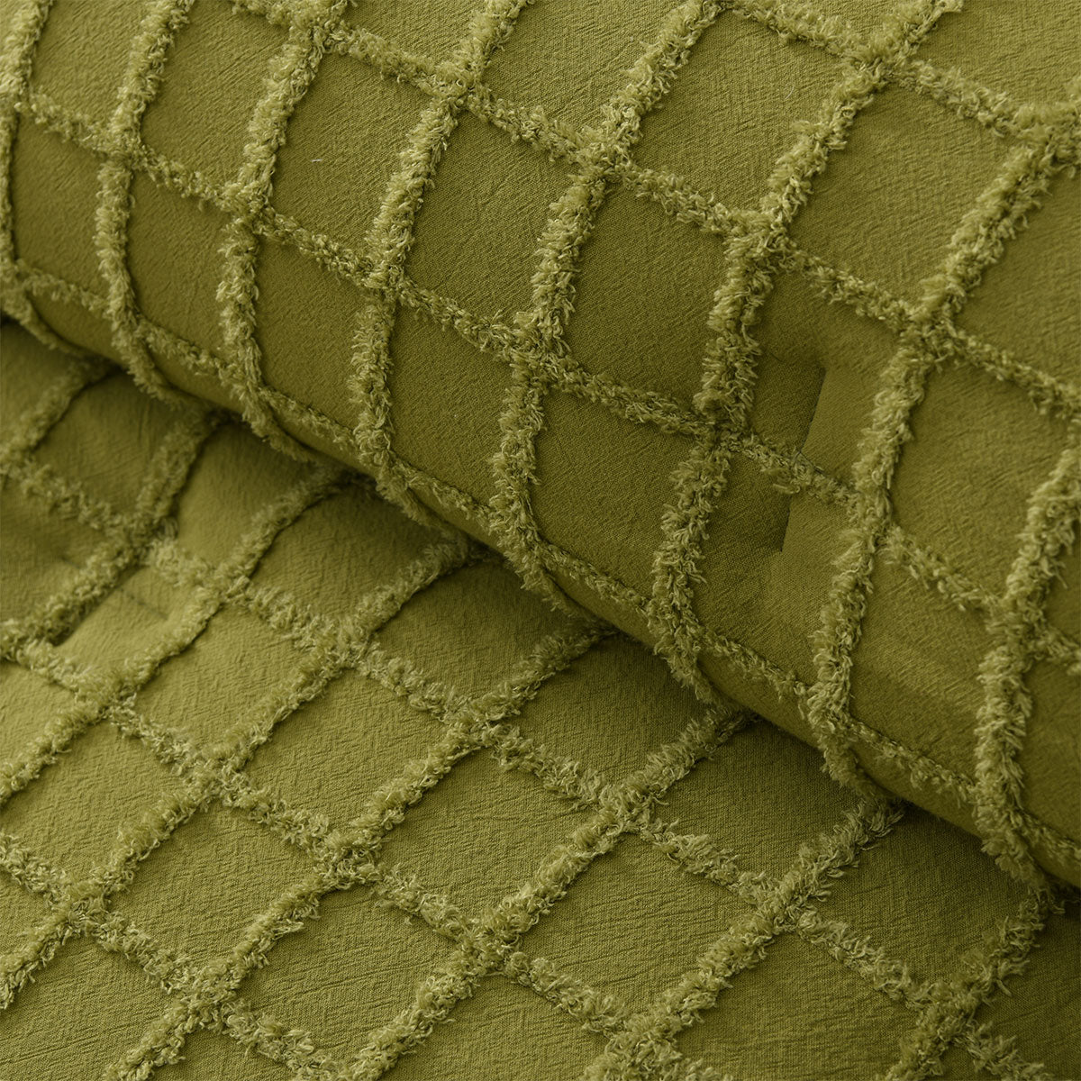 Vintage Design Homewares Parquet Cacti Green Comforter Set Queen V442-HIN-COMFORTER-PARQUET-CACTIGREEN-QS