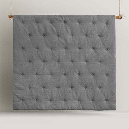 Accessorize Soho Waffle Dark Grey 3 Piece Comforter Set Queen V442-HIN-COMFORTER-SOHOWAFFLE-DARKGREY-QS
