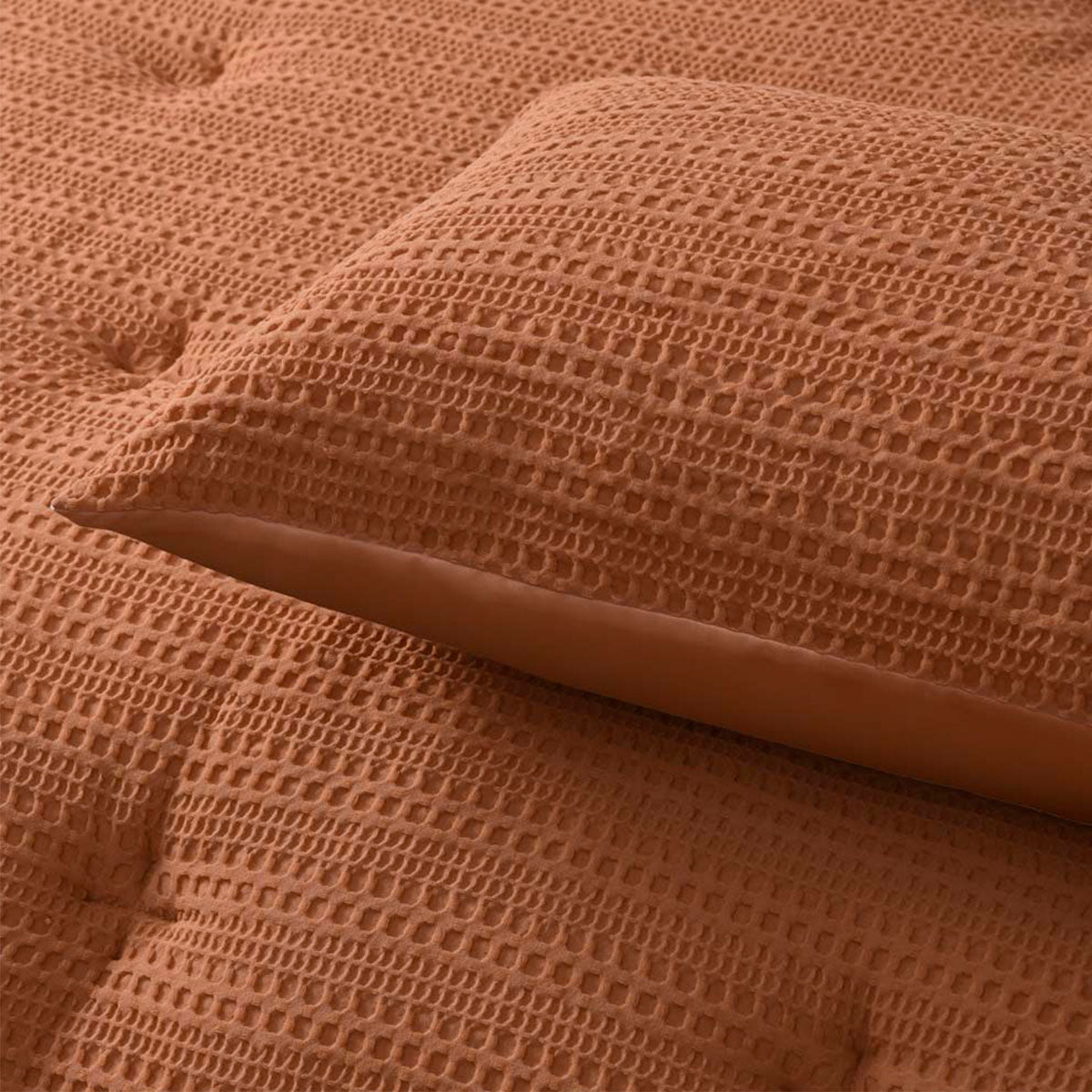 Accessorize Soho Waffle Tobacco 3 Piece Comforter Set Queen V442-HIN-COMFORTER-SOHOWAFFLE-TOBACCO-QS