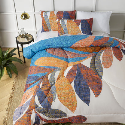 Accessorize Sorrel White Foliage 3 Piece Comforter Set King V442-HIN-COMFORTER-SORREL-WHITE-KI