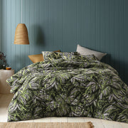 Accessorize Styx Washed Cotton Printed 3 Piece Comforter Set Queen V442-HIN-COMFORTER-STYX-GREEN-QS