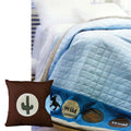 Happy Kids Wild Wild West Blue Embroidered Comforter with Bonus Cushion V442-HIN-COMFORTER-WILDWILDWEST-BLUE-SB