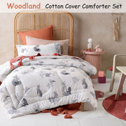 Happy Kids Woodland White 2 Piece Comforter Set Single V442-HIN-COMFORTER-WOODLAND-WHITE-SB