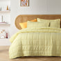 Vintage Design Homewares Butter French Linen Coverlet Set Queen V442-HIN-COVERLETS-FRENCHLINEN-BUTTER-QS