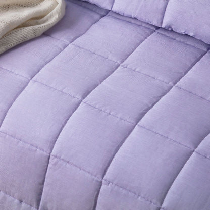 Vintage Design Homewares Lilac French Linen Coverlet Set King V442-HIN-COVERLETS-FRENCHLINEN-LILAC-KI
