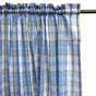 Home Innovations Pair of Polyester Cotton Rod Pocket Blue Checkered Curtains V442-HIN-CURTAIN-PRINTCHECKERED-BLUE-RE
