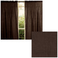 Pair of Polyester Cotton Rod Pocket Unlined Curtains 110 x 213 cm each Chocolate Dots V442-HIN-CURTAIN-PRINTDOTS-CHOCOLATE-RE