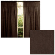 Pair of Polyester Cotton Rod Pocket Unlined Curtains 110 x 213 cm each Chocolate Dots V442-HIN-CURTAIN-PRINTDOTS-CHOCOLATE-RE