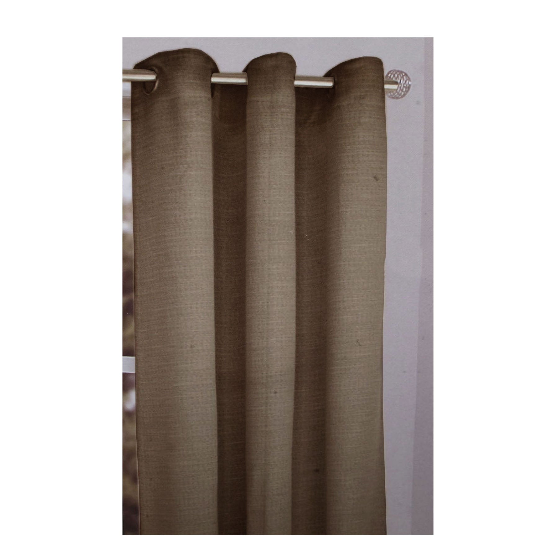 One Piece of Sienna Eyelet Curtain 120 x 213cm Walnut V442-HIN-CURTAIN-SIENNAEYELET-WALNUT-RE