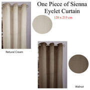 One Piece of Sienna Eyelet Curtain 120 x 213cm Walnut V442-HIN-CURTAIN-SIENNAEYELET-WALNUT-RE