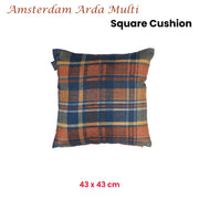 KAAT Amsterdam Arda Multi Chequered Square Filled Cushion 43cm x 43cm V442-HIN-CUSHION-AMSTERDAMARDA-MULTI-SQ
