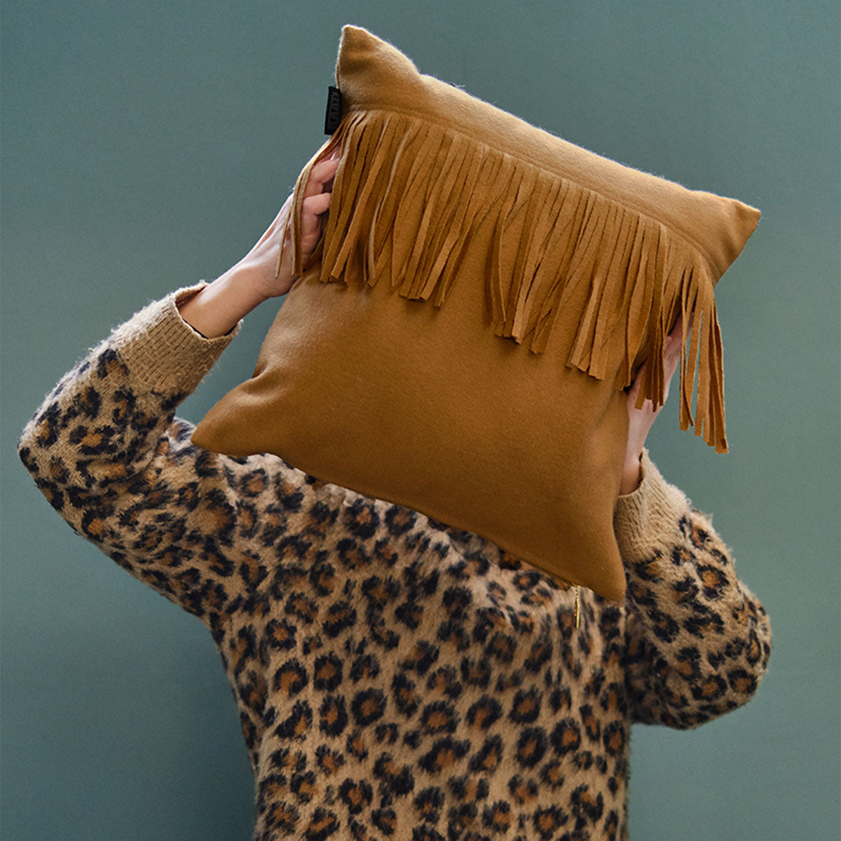 KAAT Amsterdam Frey Brown Square Filled Cushion 40cm x 40cm V442-HIN-CUSHION-AMSTERDAMFREY-BROWN-SQ