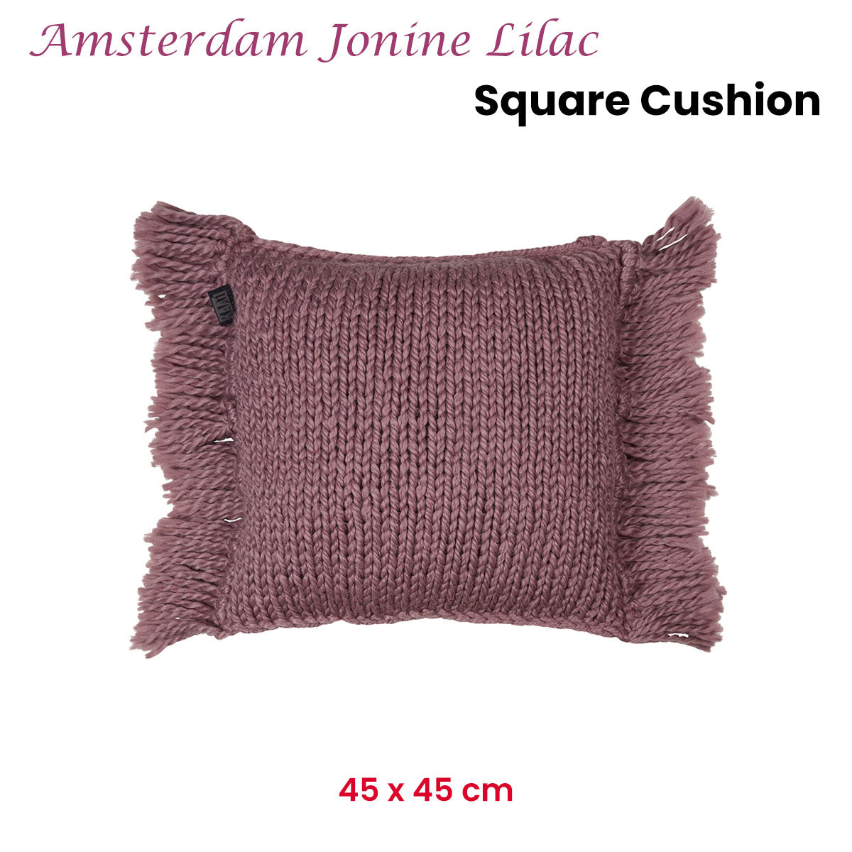 KAAT Amsterdam Jonine Lilac Square Filled Cushion 45cm x 45cm V442-HIN-CUSHION-AMSTERDAMJONINE-LILAC-SQ