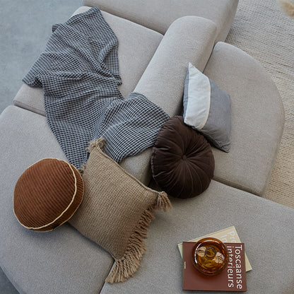 KAAT Amsterdam Jonine Sand Square Filled Cushion 45cm x 45cm V442-HIN-CUSHION-AMSTERDAMJONINE-SAND-SQ