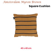 KAAT Amsterdam Myron Brown Stripe Square Filled Cushion 40cm x 40cm V442-HIN-CUSHION-AMSTERDAMMYRON-BROWN-SQ