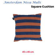 KAAT Amsterdam Nissa Multi Stripe Square Filled Cushion 45cm x 45cm V442-HIN-CUSHION-AMSTERDAMNISSA-MULTI-SQ