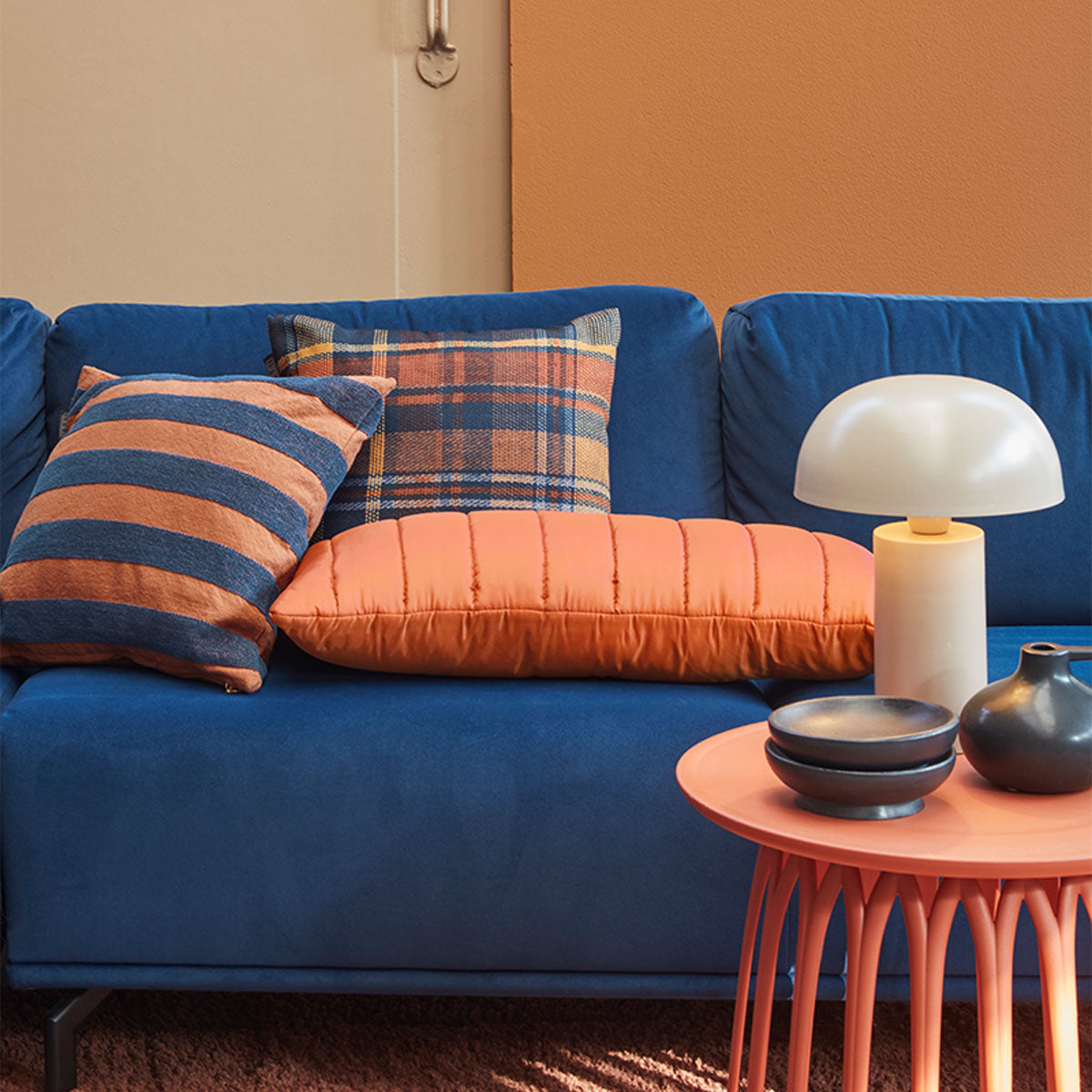 KAAT Amsterdam Nissa Multi Stripe Square Filled Cushion 45cm x 45cm V442-HIN-CUSHION-AMSTERDAMNISSA-MULTI-SQ
