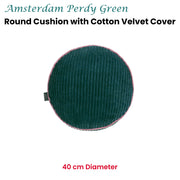 KAAT Amsterdam Perdy Green Round Filled Cushion 40cm Diameter V442-HIN-CUSHION-AMSTERDAMPERDY-GREEN-RD