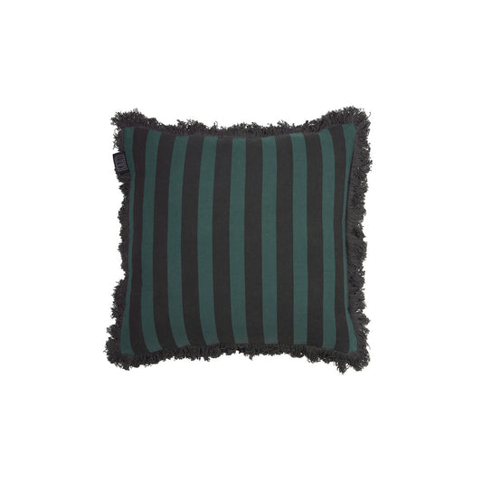 KAAT Amsterdam Viggo Green Stripe Square Filled Cushion 45cm x 45cm V442-HIN-CUSHION-AMSTERDAMVIGGO-GREEN-SQ
