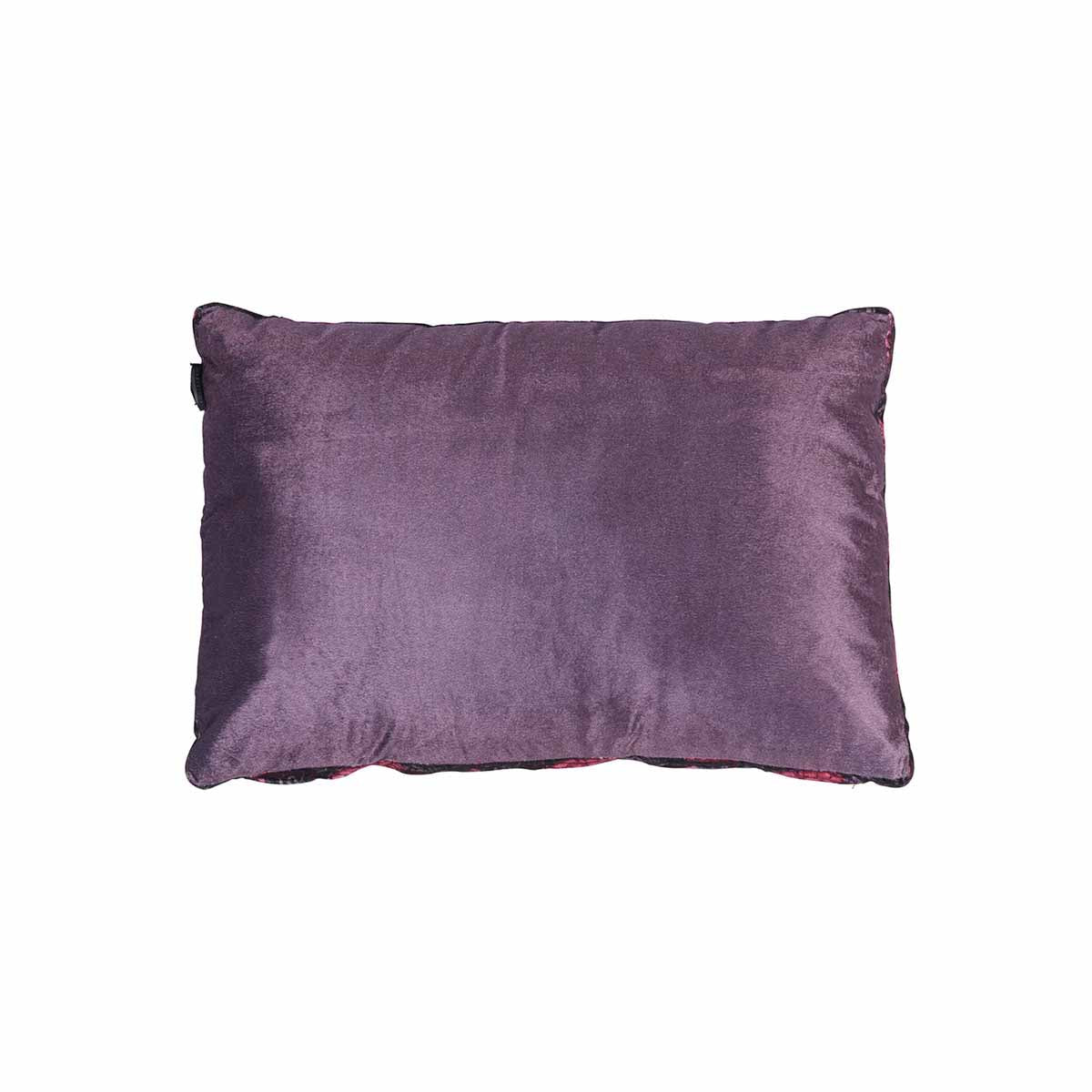 KAAT Amsterdam Boline Aubergine Velvet Oblong Filled Cushion 40cm x 60cm V442-HIN-CUSHION-BOLINE-AUBERGINE-RE