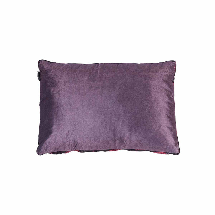 KAAT Amsterdam Boline Aubergine Velvet Oblong Filled Cushion 40cm x 60cm V442-HIN-CUSHION-BOLINE-AUBERGINE-RE