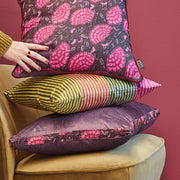 KAAT Amsterdam Boline Aubergine Velvet Oblong Filled Cushion 40cm x 60cm V442-HIN-CUSHION-BOLINE-AUBERGINE-RE