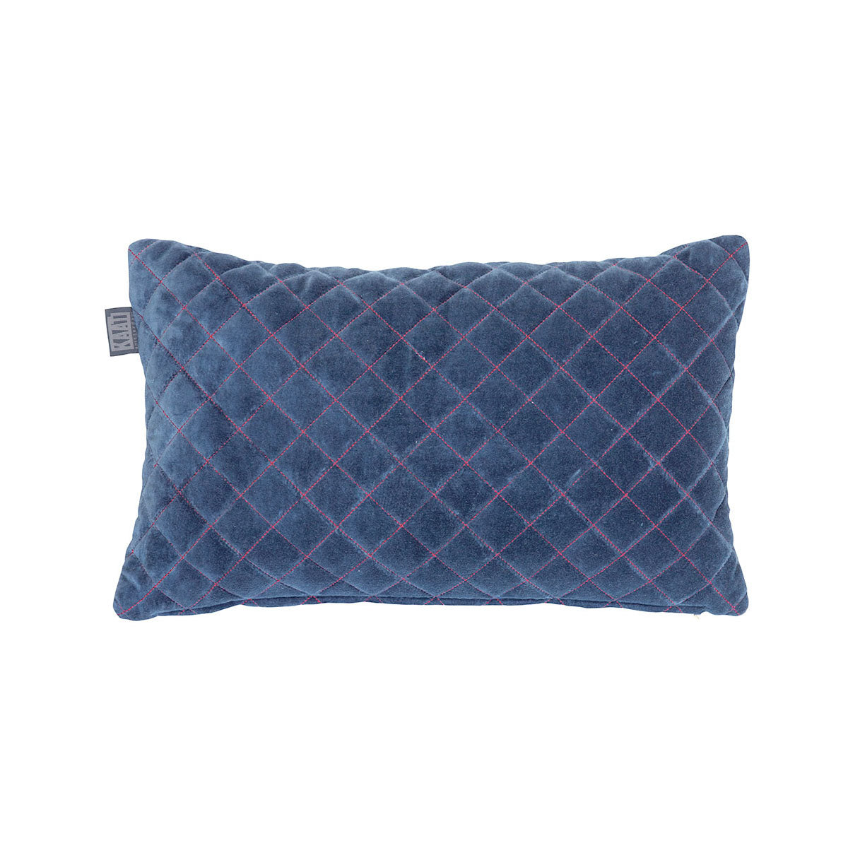 Bedding House Equire Luxury Cotton Filled Oblong Cushion Blue V442-HIN-CUSHION-EQUIRE-BLUE-RE