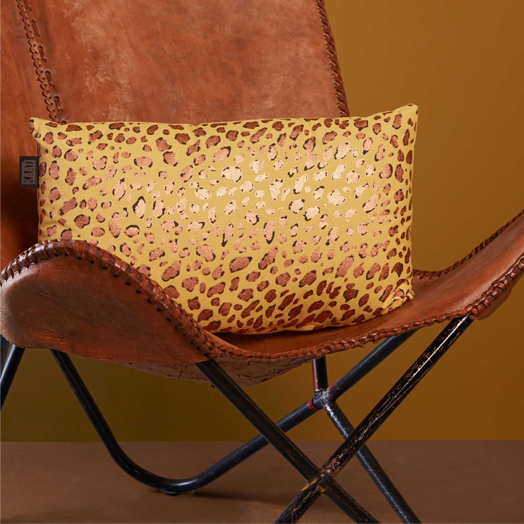 Bedding House Felidea Yellow Filled Oblong Cushion V442-HIN-CUSHION-FELIDEA-YELLOW-RE