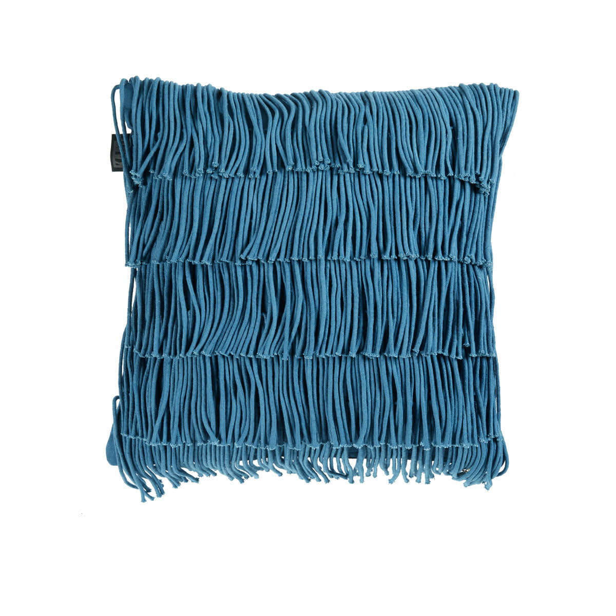 Bedding House Flapper Applique Filled Square Cushion - Blue V442-HIN-CUSHION-FLAPPER-BLUE-SQ