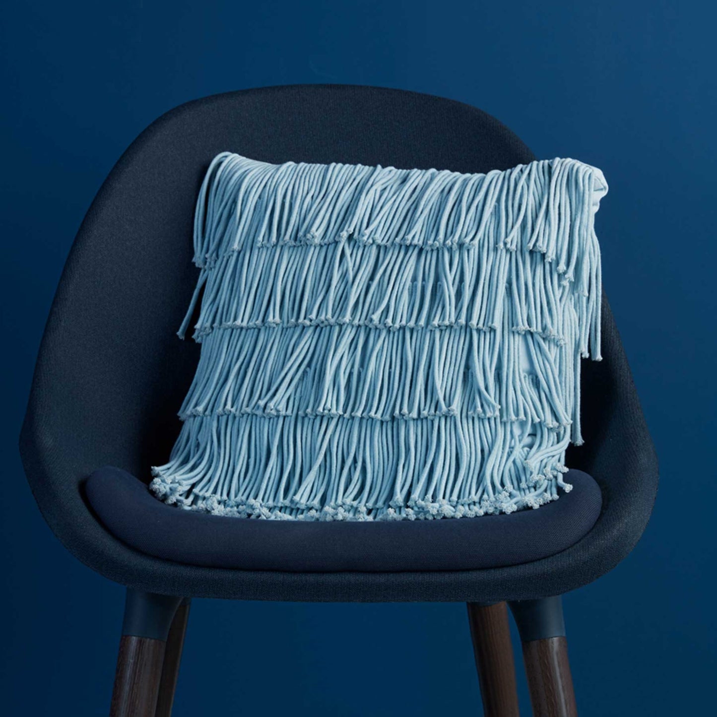 Bedding House Flapper Light Blue Filled Square Cushion V442-HIN-CUSHION-FLAPPER-LIGHTBLUE-SQ