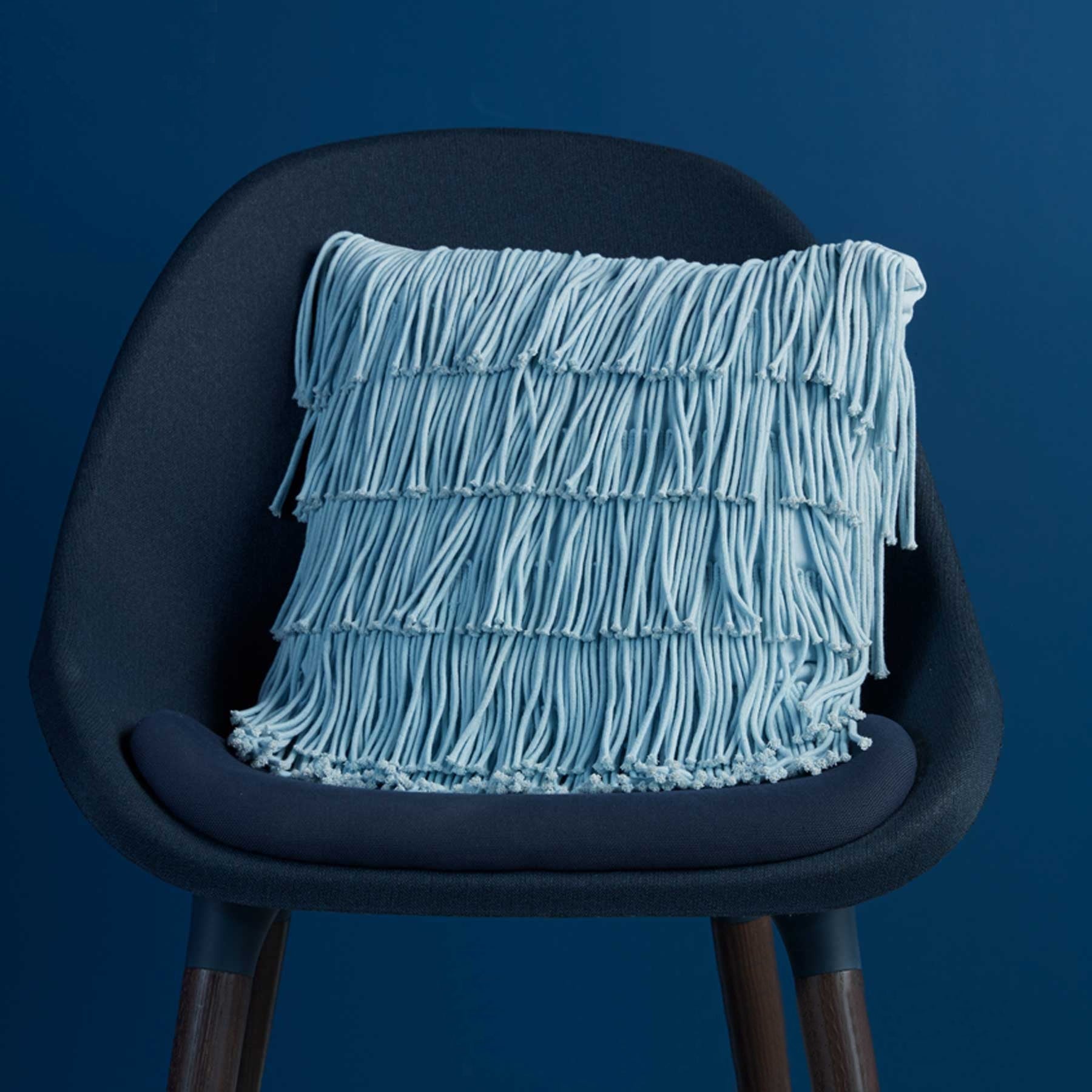 Bedding House Flapper Light Blue Filled Square Cushion V442-HIN-CUSHION-FLAPPER-LIGHTBLUE-SQ