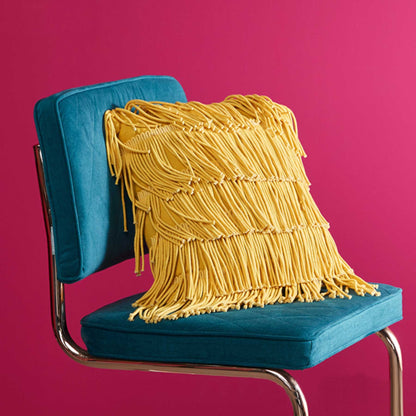 Bedding House Flapper Ochre Filled Square Cushion V442-HIN-CUSHION-FLAPPER-OCHRE-SQ