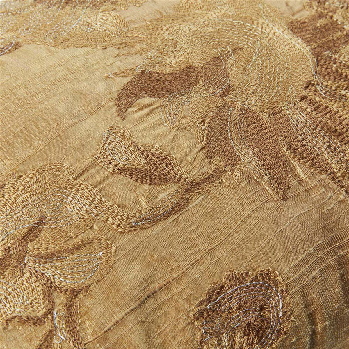 Bedding House Van Gogh Fleur d'Or Embroidered Oblong Filled Cushion 30cm x 50cm V442-HIN-CUSHION-FLEURDOR-GOLD-RE
