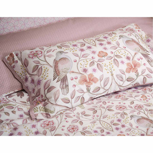 PIP Studio Garden of Dove Off White Cotton Cover Oblong Cushion 35cm x 60cm V442-HIN-CUSHION-GARDENOFDOVE-OFFWHITE-RE