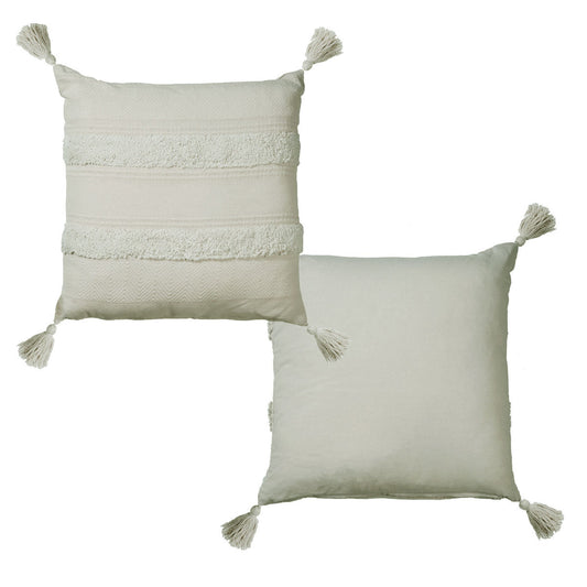 Accessorize Indra Cotton Cover Filled Cushion - Grey V442-HIN-CUSHION-INDRA-GREY-SQ