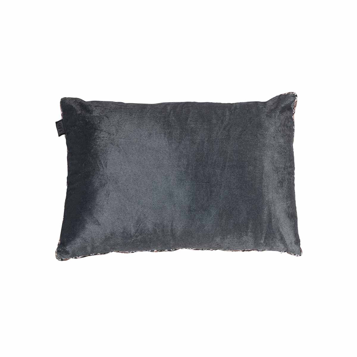 KAAT Amsterdam Julan Anthracite Velvet Oblong Filled Cushion 40cm x 60cm V442-HIN-CUSHION-JULAN-ANTHRACITE-RE
