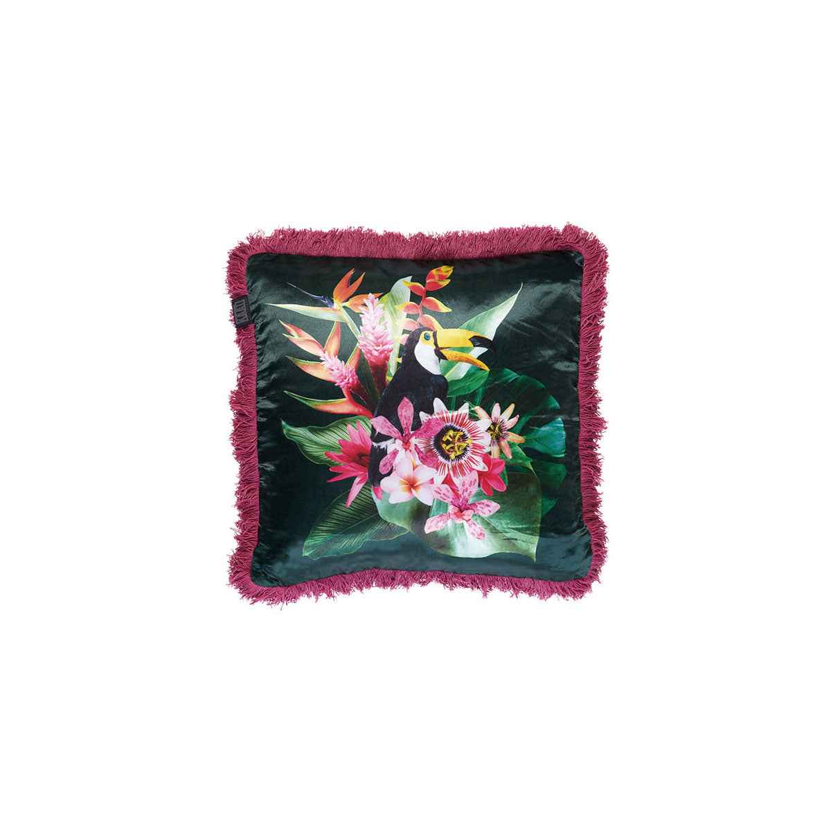 Bedding House Jungle Fever Pink Filled Cushion V442-HIN-CUSHION-JUNGLEFEVER-PINK-SQ