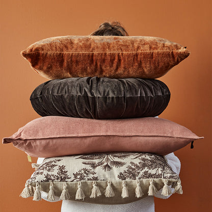 KAAT Amsterdam Mandarin Brown Round Filled Cushion 40cm Diameter V442-HIN-CUSHION-MANDARIN-BROWN-RD