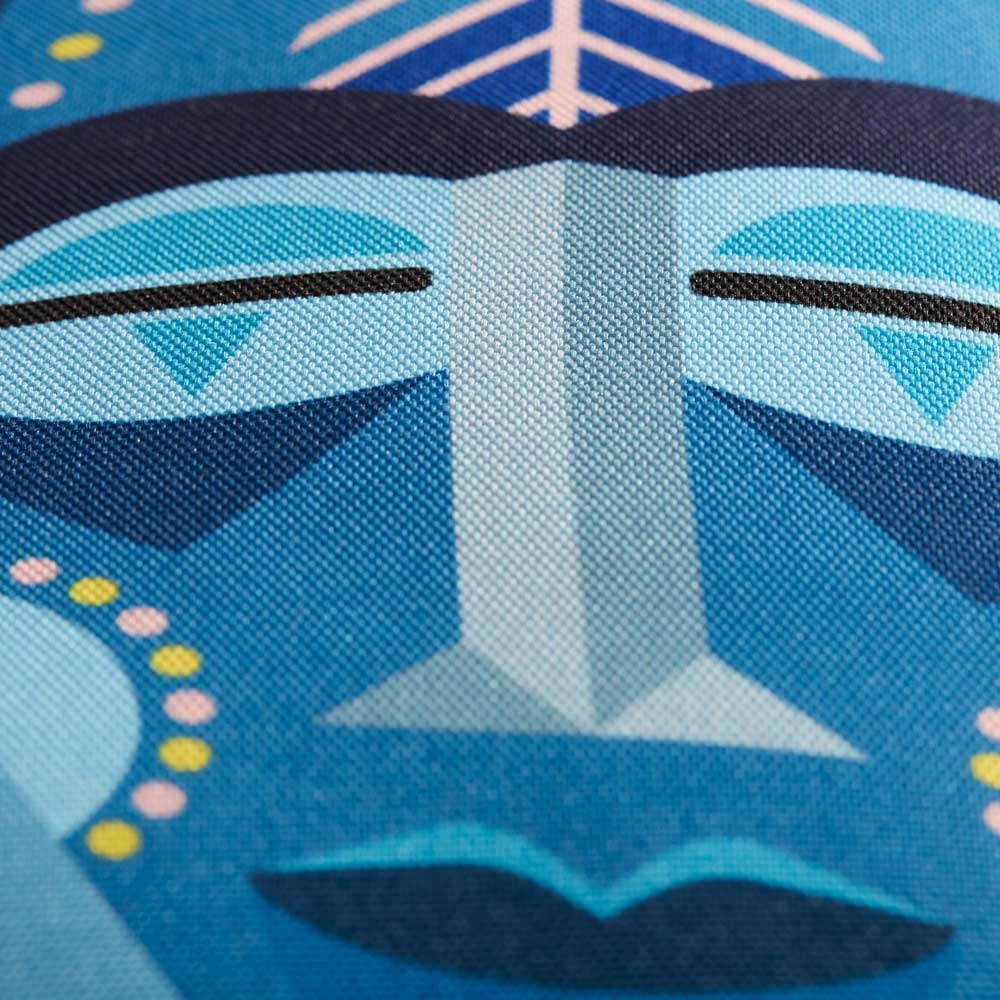 Bedding House Mascarade Blue Filled Square Cushion V442-HIN-CUSHION-MASCARADEL-BLUE-SQ