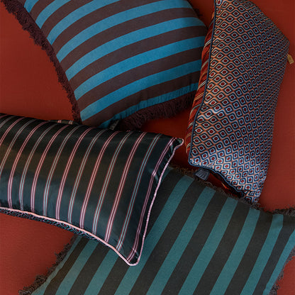 KAAT Amsterdam Meja Green Reversible Oblong Filled Cushion 30cm x 50cm V442-HIN-CUSHION-MEJA-GREEN-RE