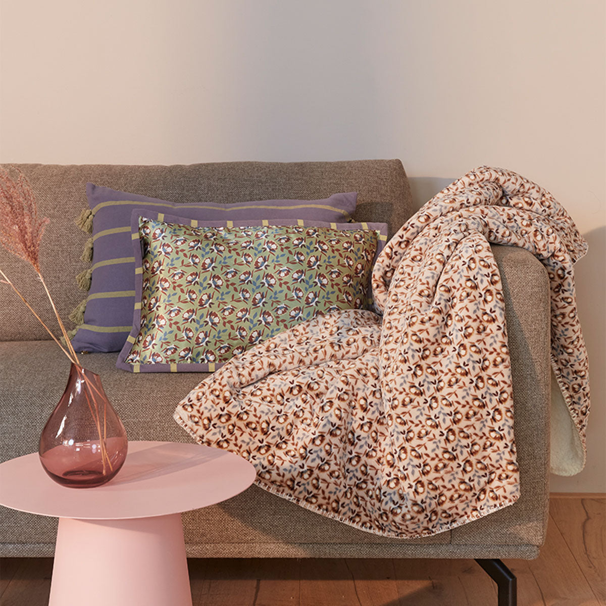 KAAT Amsterdam Nanouk Pastel Floral Oblong Filled Cushion 30cm x 50cm V442-HIN-CUSHION-NANOUK-PASTEL-RE