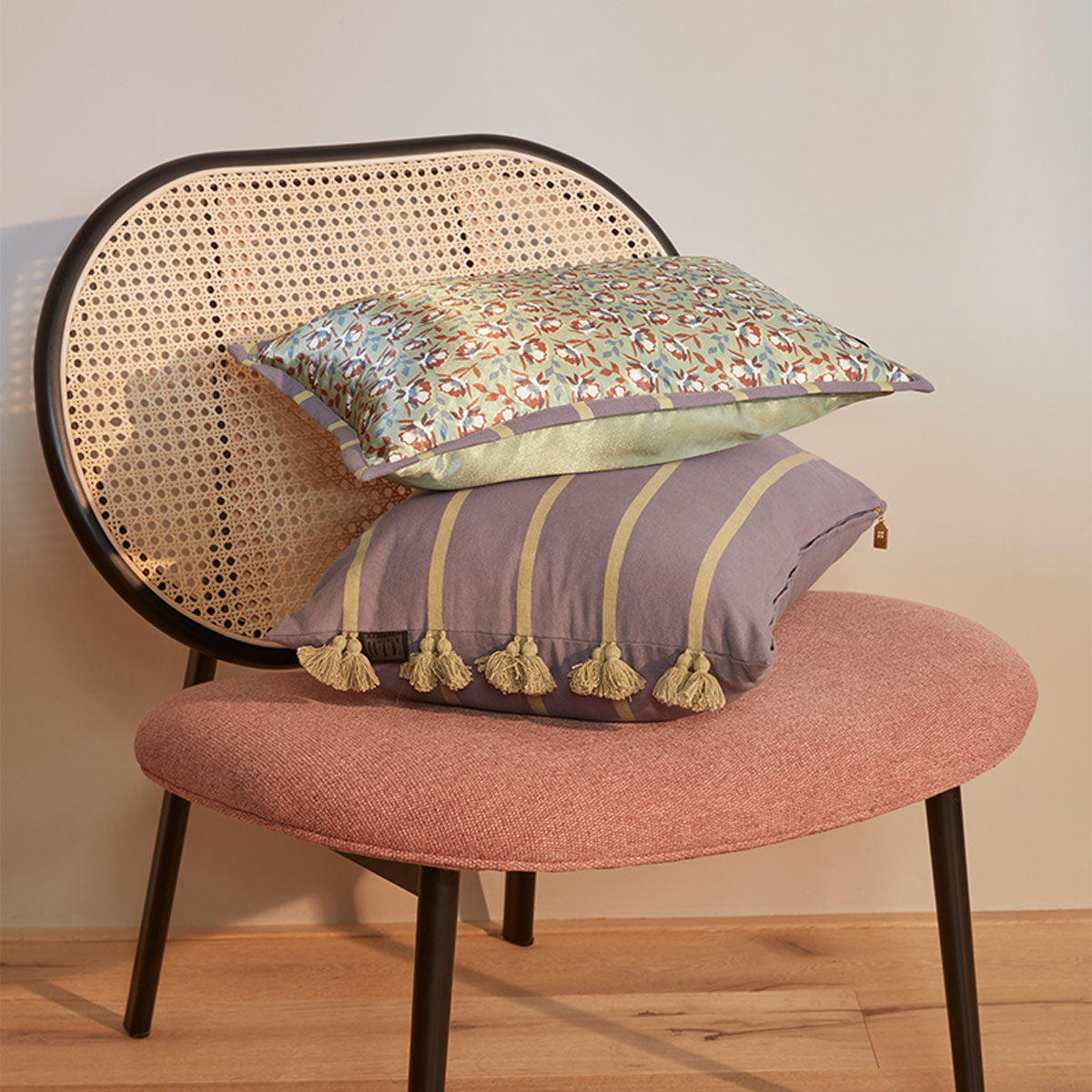 KAAT Amsterdam Nanouk Pastel Floral Oblong Filled Cushion 30cm x 50cm V442-HIN-CUSHION-NANOUK-PASTEL-RE