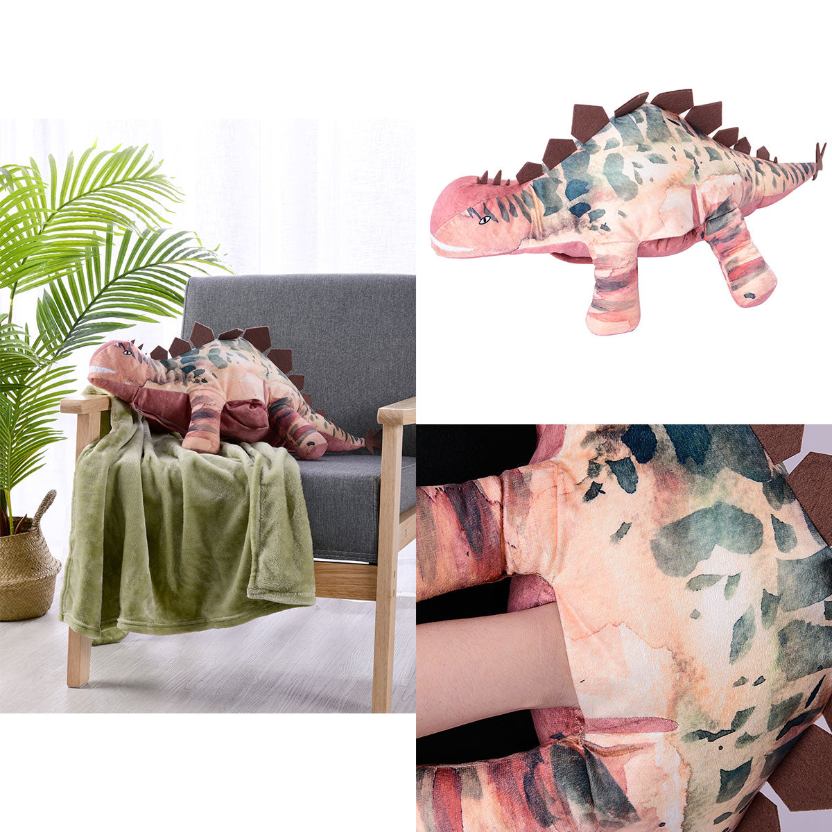 Happy Kids Dino Novelty Cushion/Throw V442-HIN-CUSHION-NOVELTY-DINO-SH