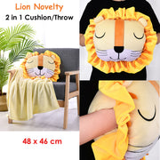 Happy Kids Lion Novelty Cushion/Throw V442-HIN-CUSHION-NOVELTY-LION-SH